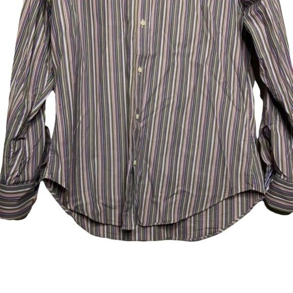 Tailorbyrd Button Down Men's Striped Shirt * Med * Egyptian Cotton * EUC - Picture 3 of 8